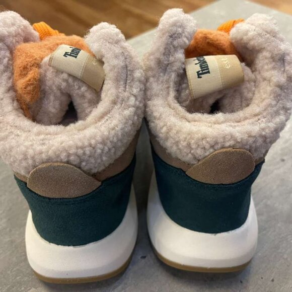 TIMBERLAND WOMEN'S RETRO SWIFT HIGH TOP LACE SNEAKE MEDIUM BEIGE SUEDE A431J-EW1 - Picture 4 of 7